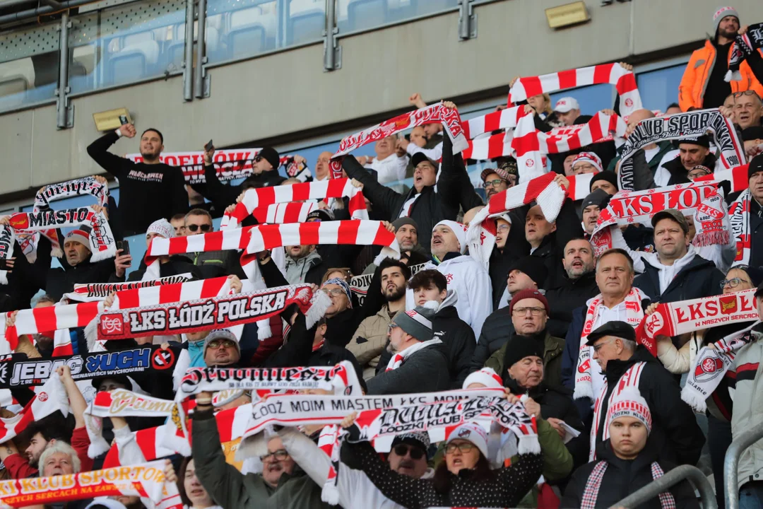 Kibice na meczu ŁKS Łódź i Ruch Chorzów