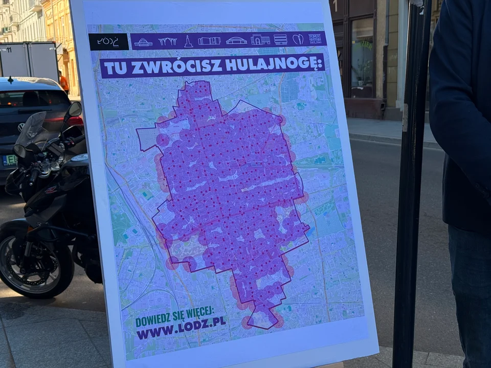 Miejsca postojowe dla hulajnóg w Łodzi
