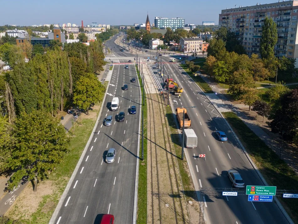 Koniec utrudnień na al. Śmigłego-Rydza od Przybyszewskiego do Dąbrowskiego