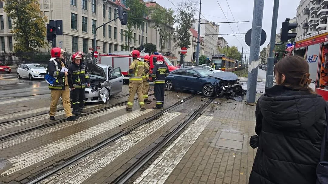 Wypadek na al. Kościuszki w Łodzi