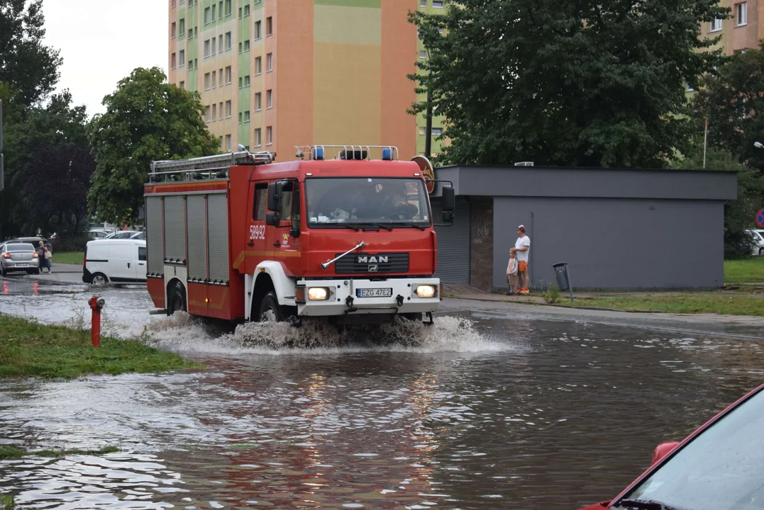 Zalane ulice w Zgierzu