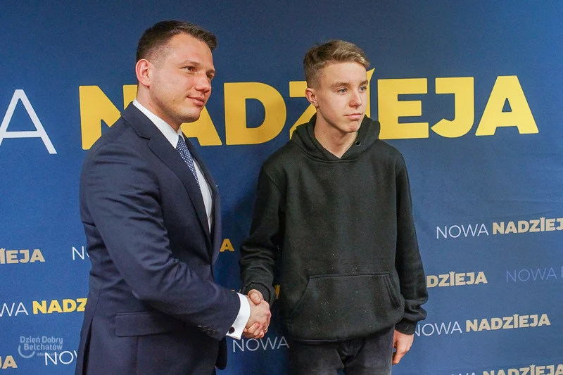 Sławomir Mentzen na spotkaniu w hotelu Wodnik