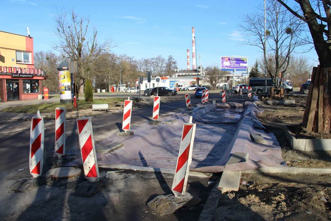 Przebudowa ulicy Inowrocławskiej w Łodzi - stan na 30.01.2024 r.