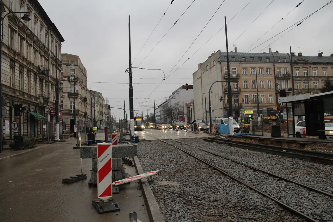 Powrót tramwajów MPK Łódź na skrzyżowanie Zachodnia/Legionów w Łodzi