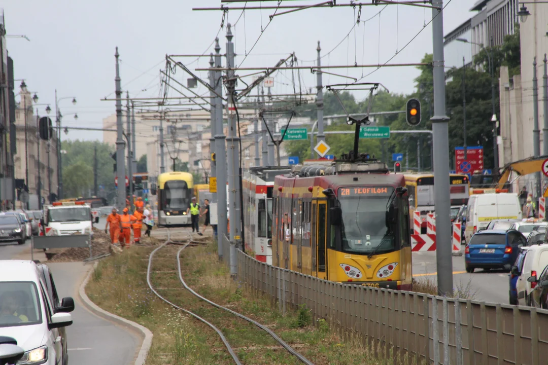 Wykolejenie tramwaju MPK Łódź na Zachodniej