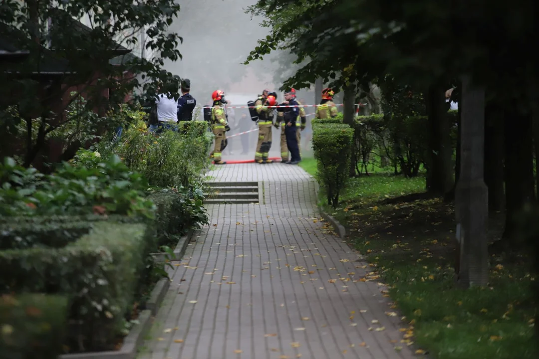 Trwa akcja gaśnicza w jednym z bloków w centrum Kutna. Doszło tam do pożaru w piwnicy