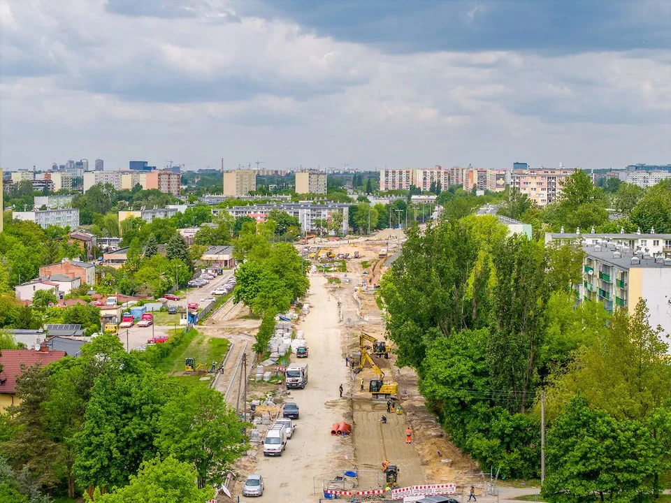 Remont al. Śmigłego-Rydza w Łodzi