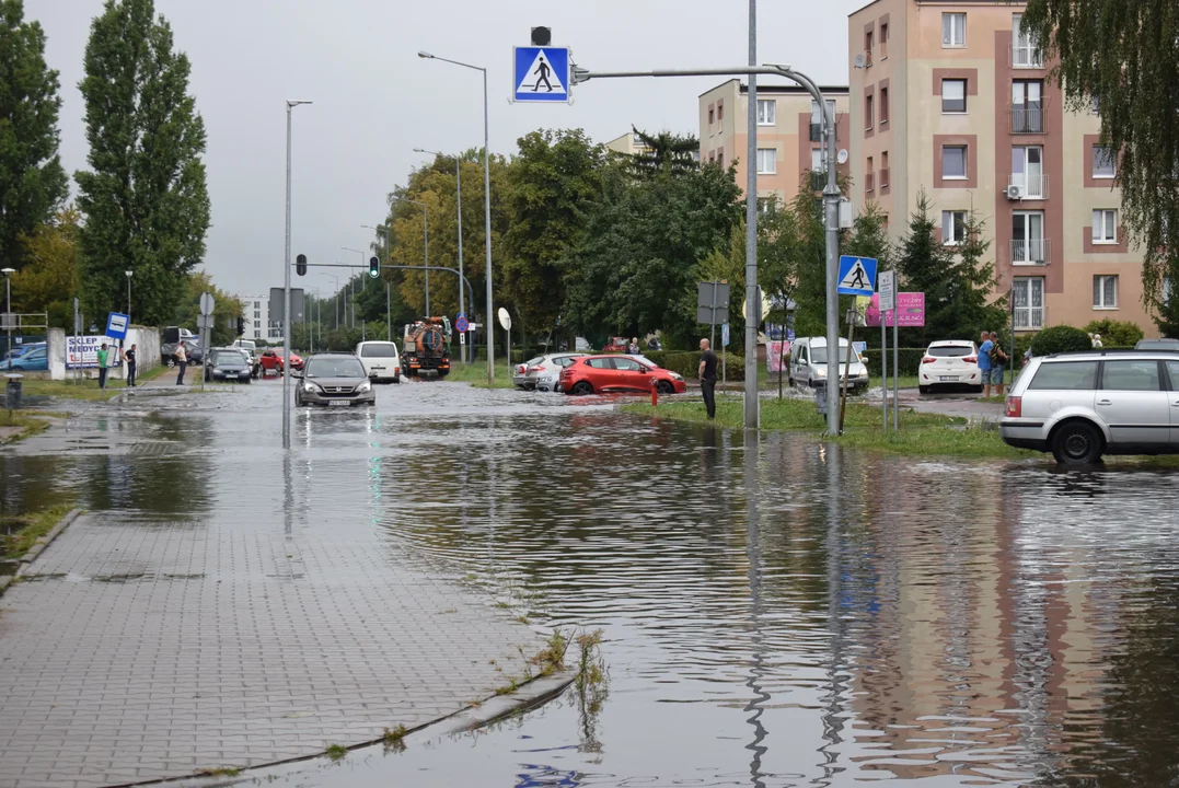 Zalane ulice w Zgierzu