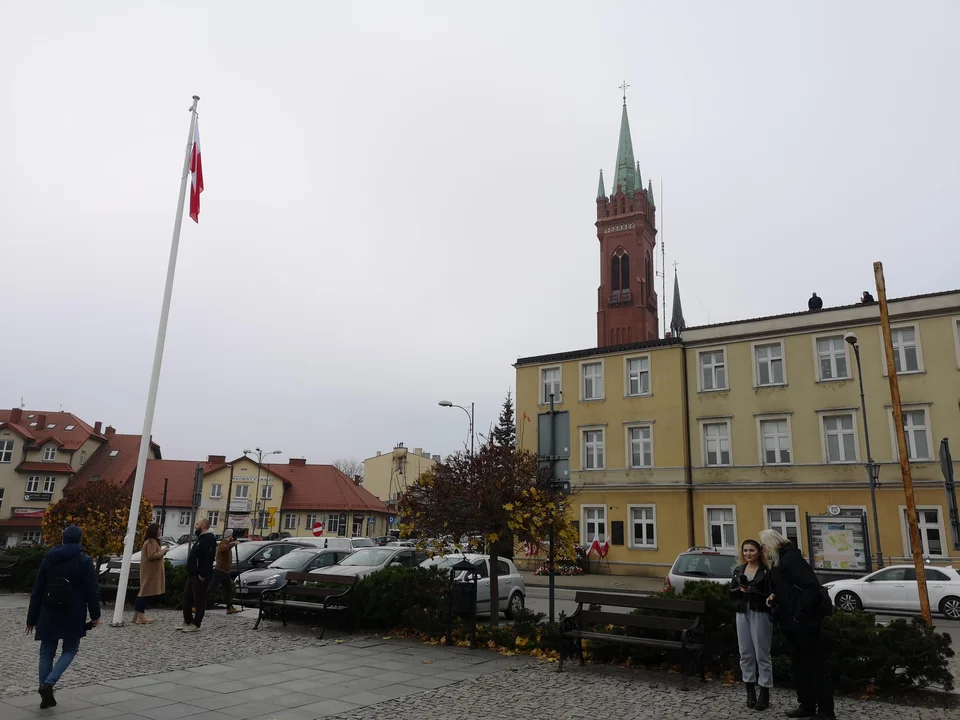 "Żywa flaga" na pl. Jana Pawła II