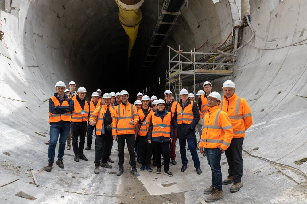 Budowa tunelu kolejowego w Łodzi - przystanek kolejowy Łódź Polesie, 18 maj 2023 r.