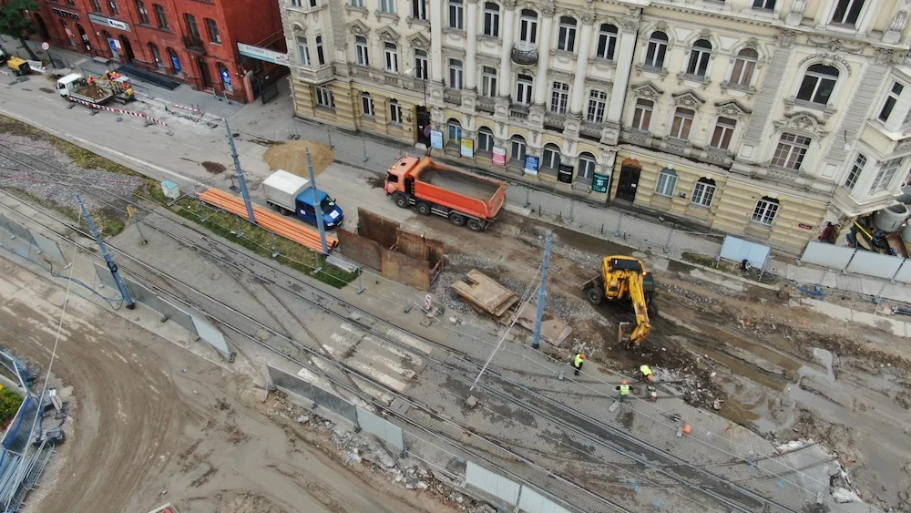 Budowa tunelu kolejowego pod Łodzią - stan na listopad 2023 r.