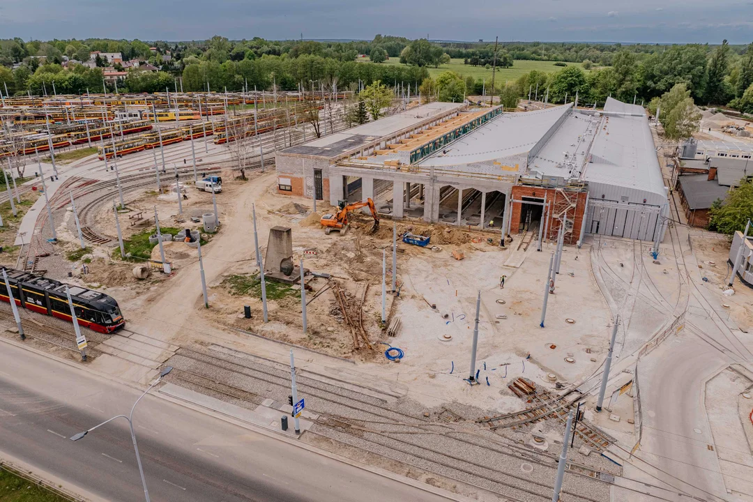 Przebudowa zajezdni tramwajowej Chocianowice - stan na maj 2024 r.