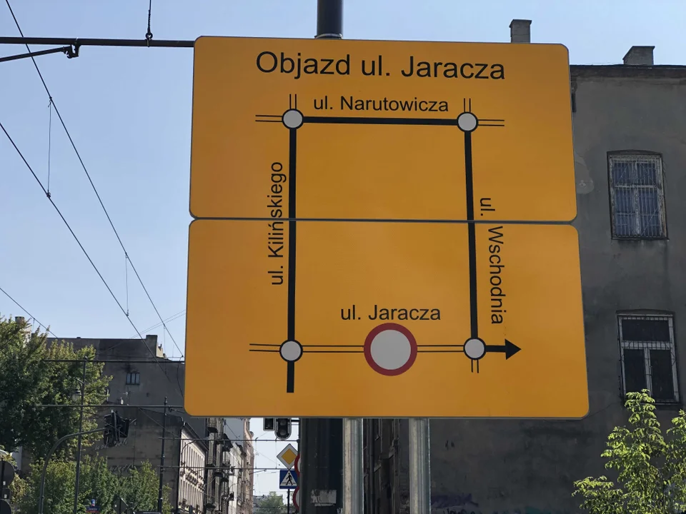 Trwa remont ulicy Jaracza w Łodzi