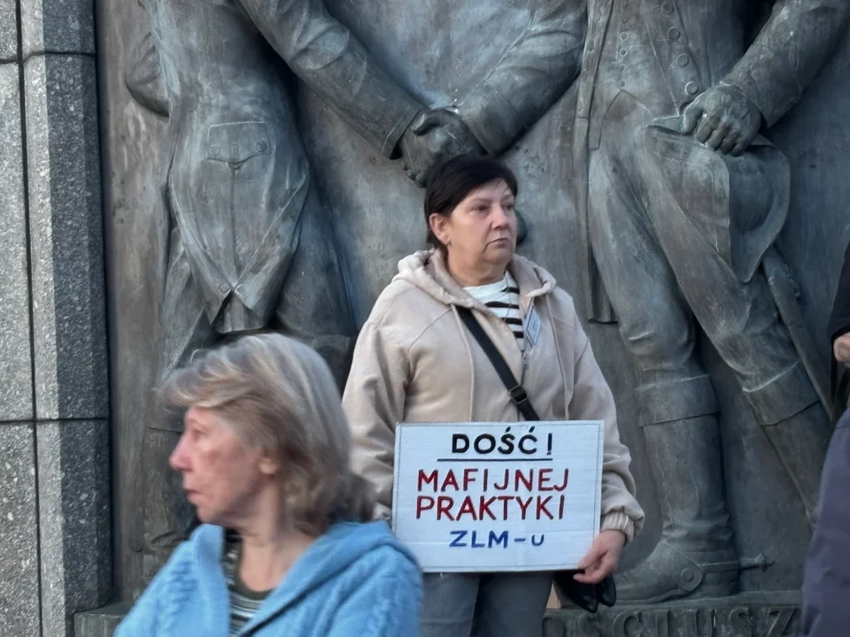 Manifestacja Łódzkiego Stowarzyszenia Lokatorów