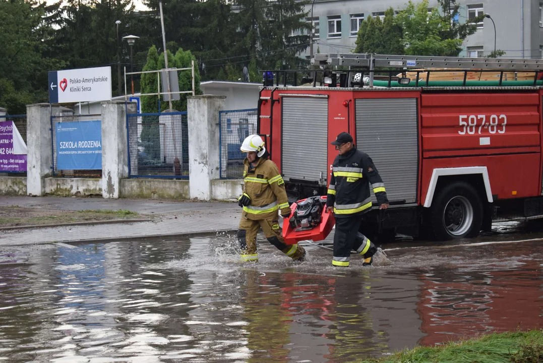 Zalane ulice w Zgierzu