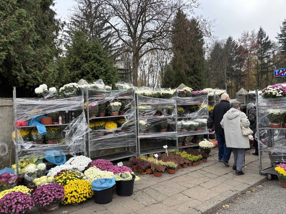 Korki w okolicach cmentarza na Dołach