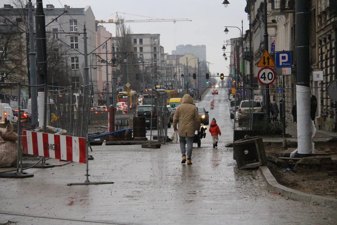 Powrót tramwajów MPK Łódź na skrzyżowanie Zachodnia/Legionów w Łodzi