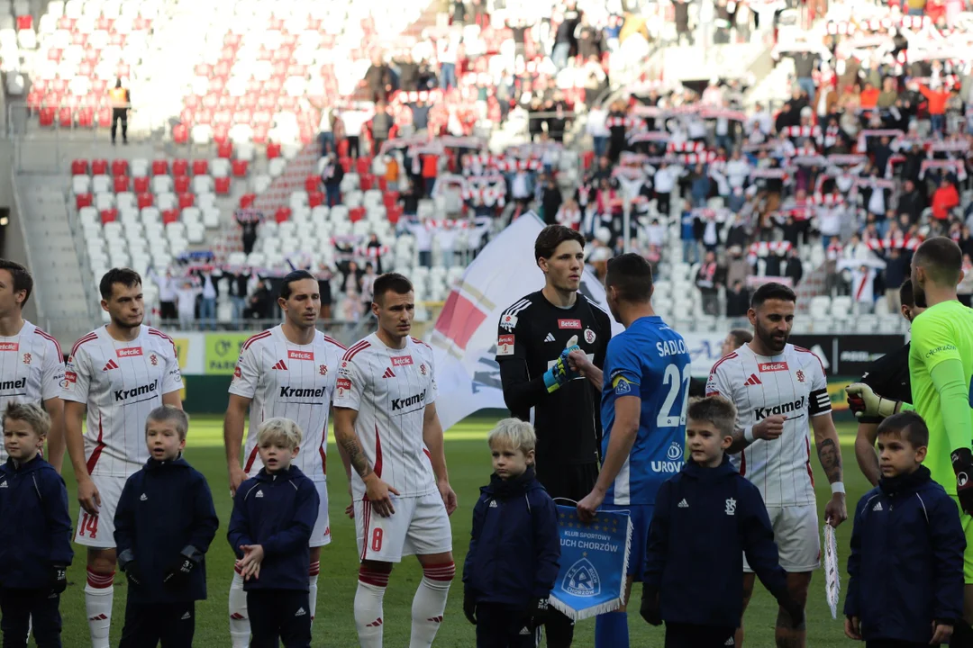 Kibice na meczu ŁKS Łódź i Ruch Chorzów