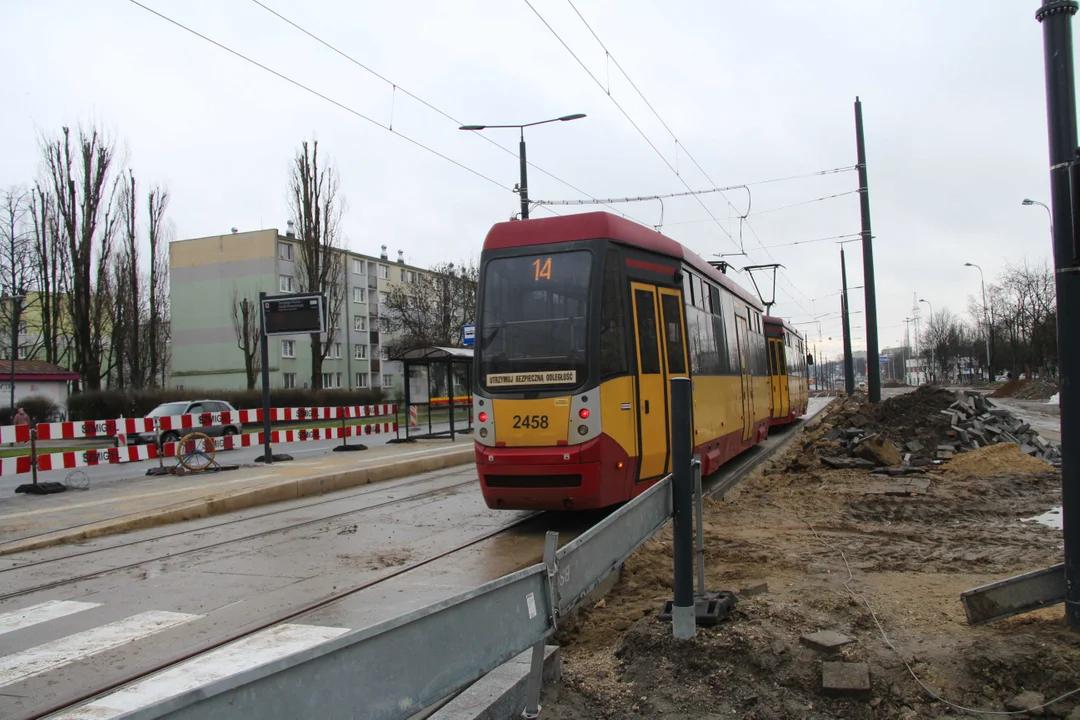 Powrót tramwajów MPK Łódź na remontowany al. Śmigłego-Rydza w Łodzi