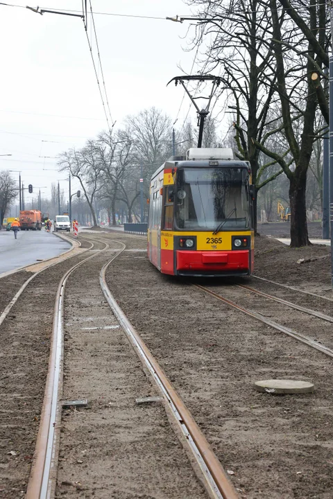 Jazdy testowe tramwajem po Wojska Polskiego w Łodzi