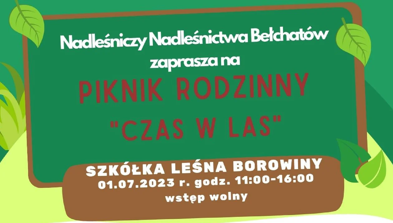 Już 1.07. Nadleśnictwo w Bełchatowie zaprasza na Piknik Rodzinny "Czas w Las" - Zdjęcie główne