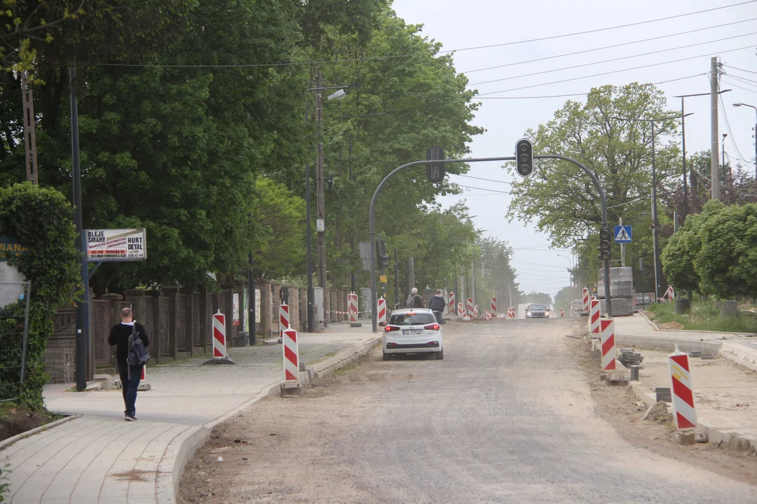 Trwa remont ulicy Pomorskiej i Mileszki w Łodzi