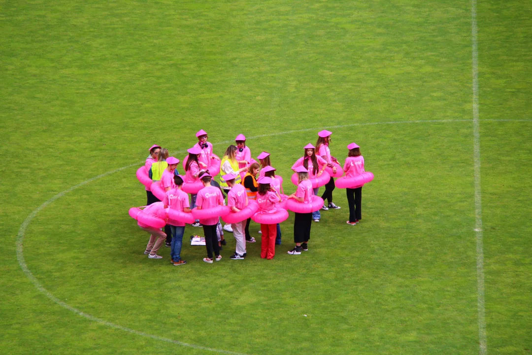 Flash mob na stadionie ŁKS Łódź im. Władysława Króla