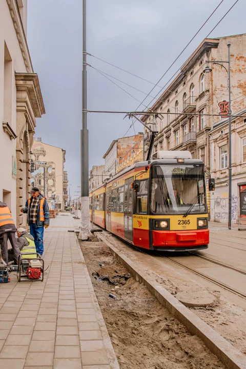 Pierwsze tramwaje na ulicy Legionów w Łodzi