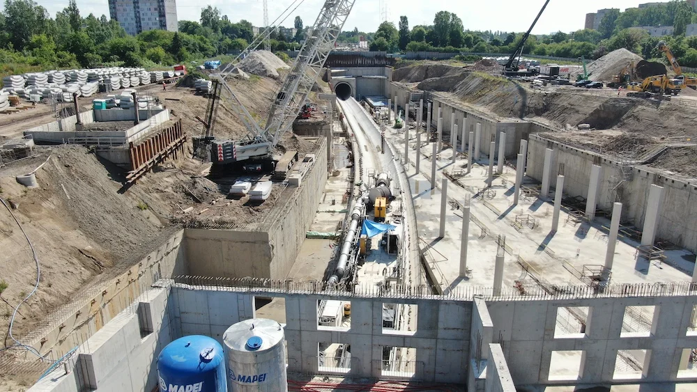 Budowa tunelu kolejowego pod Łodzią