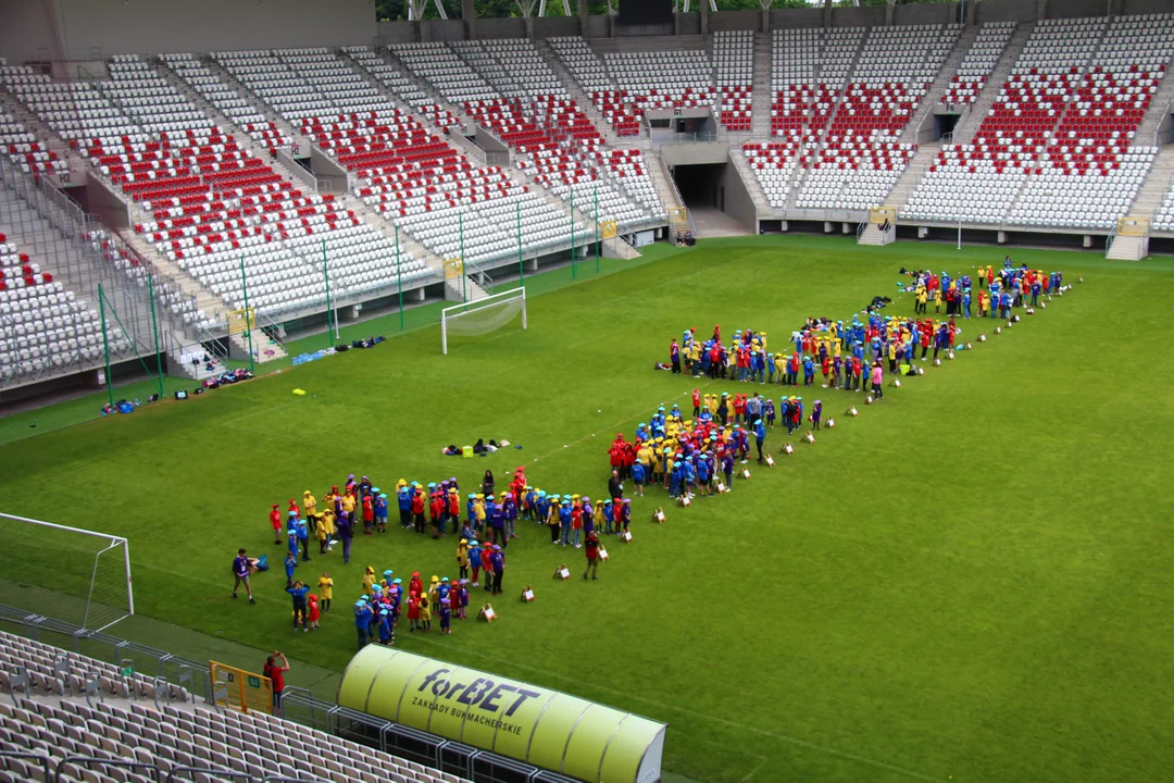 Flash mob na stadionie ŁKS Łódź im. Władysława Króla