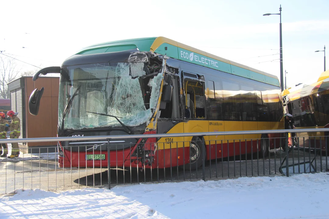 Zderzenie autobusów na Retkini