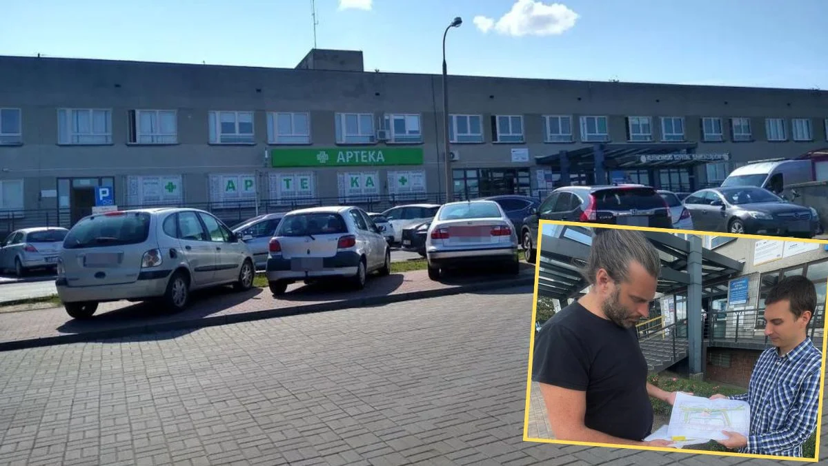 Szykują się do prac przy kutnowskim szpitalu. Będzie parking, ławki i zieleń - Zdjęcie główne