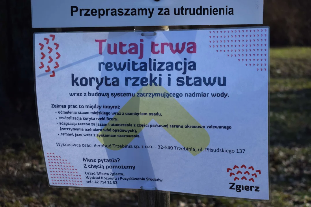 Zamknięta ścieżka w Parku Miejskim w Zgierzu