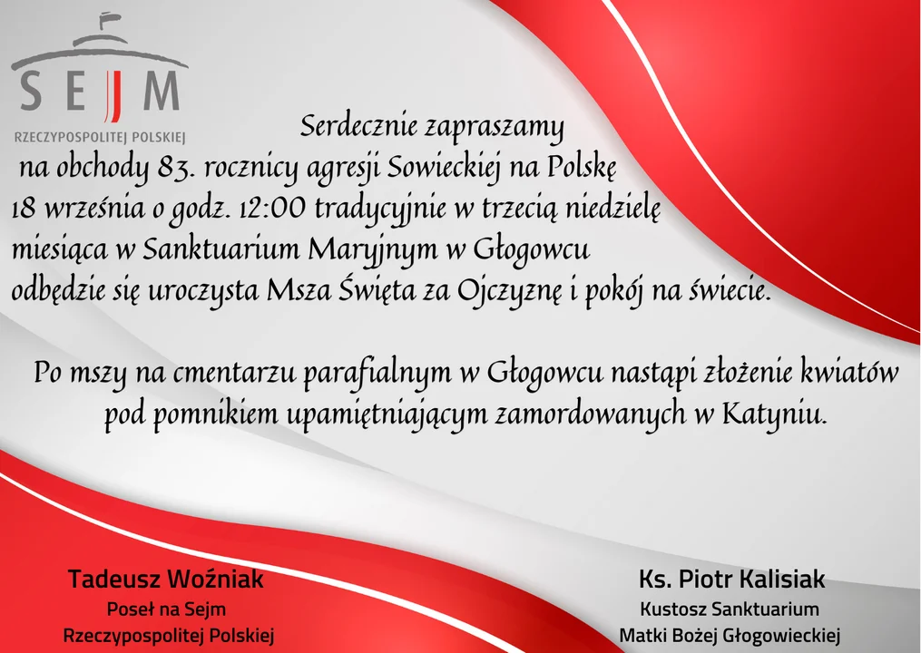 Obchody 83. rocznicy agresji Rosji Sowieckiej na Polskę w Głogowcu