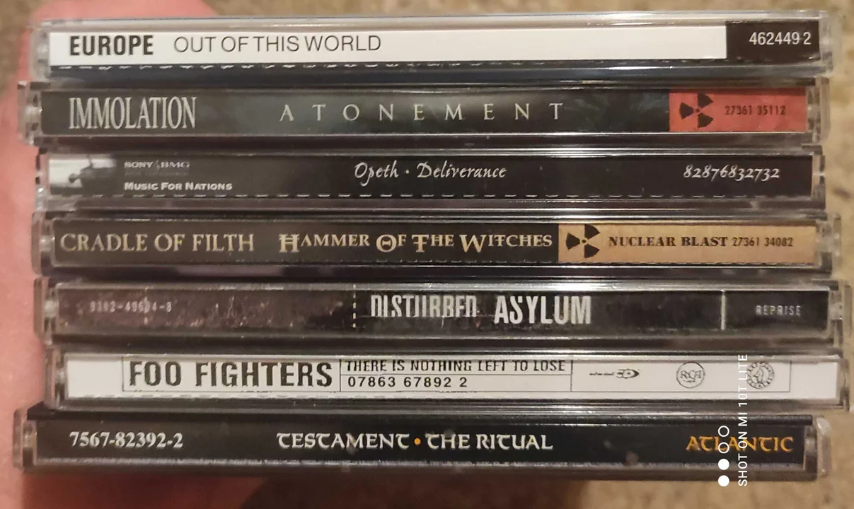 Testament, Opeth, Cradle Of Filth, Disturbed i inne płyty CD