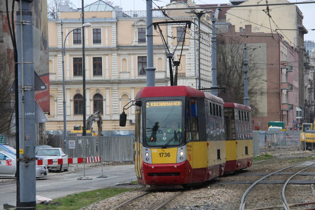 Budowa przystanku kolejowego Łódź Śródmieście - stan na 18.03.2024 r.