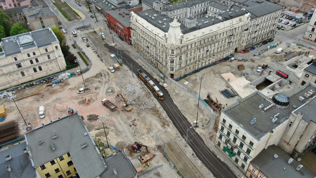 Budowa tunelu kolejowego pod Łodzią - stan na kwiecień 2024 r.