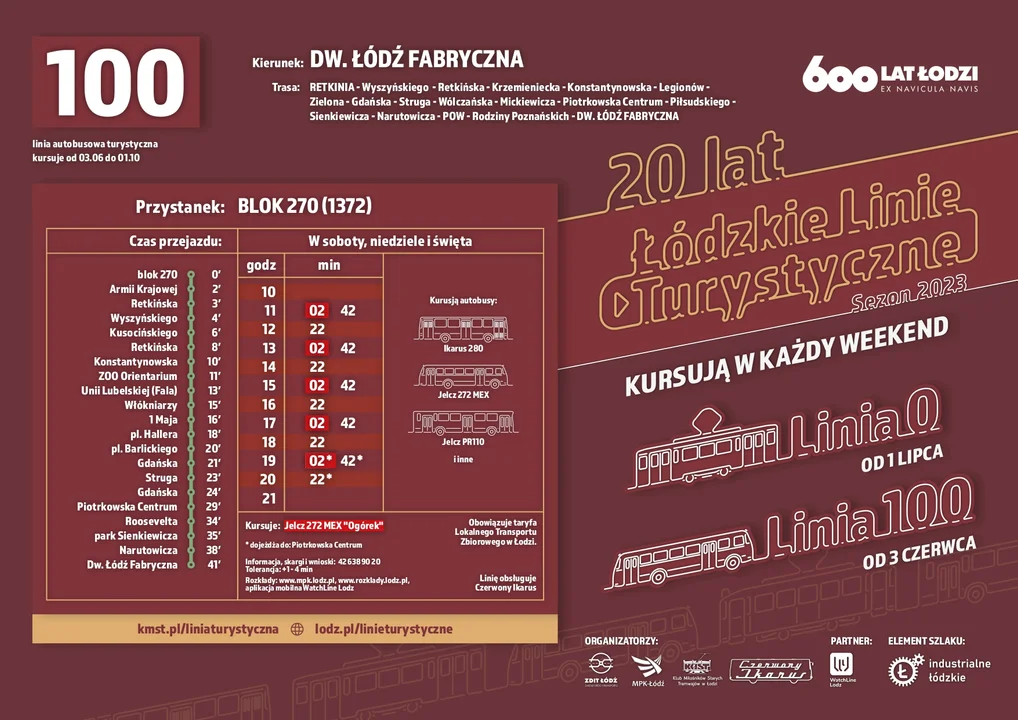 Rozkład jazdy linia 100