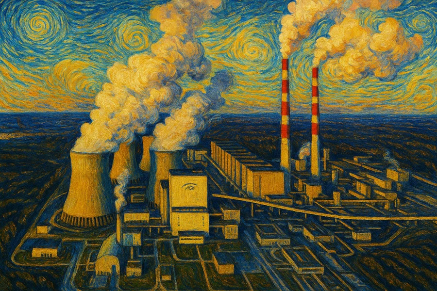 AI maluje Bełchatów