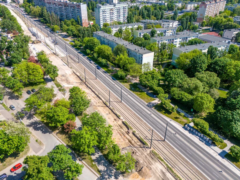 Trwa remont al. Śmigłego-Rydza od Przybyszewskiego do Dąbrowskiego