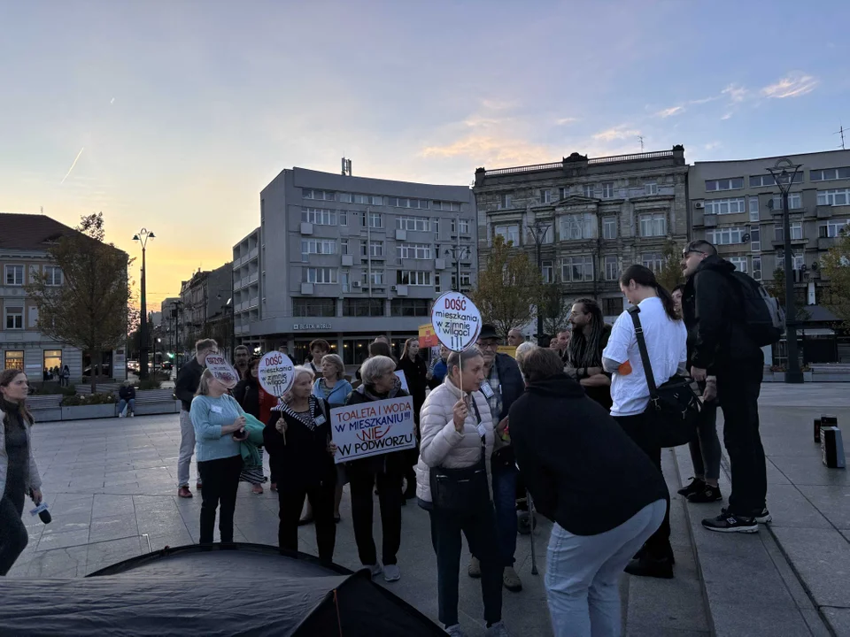 Manifestacja Łódzkiego Stowarzyszenia Lokatorów