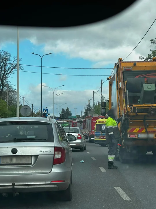 Wypadek na ul. Rudzkiej w Łodzi