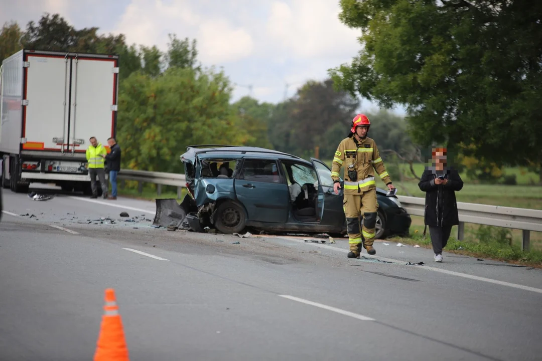 Wypadek na DK 92 w miejscowości Wojszyce