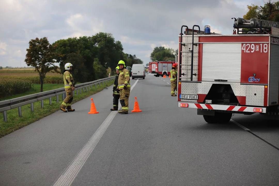 Wypadek na DK 92 w miejscowości Wojszyce