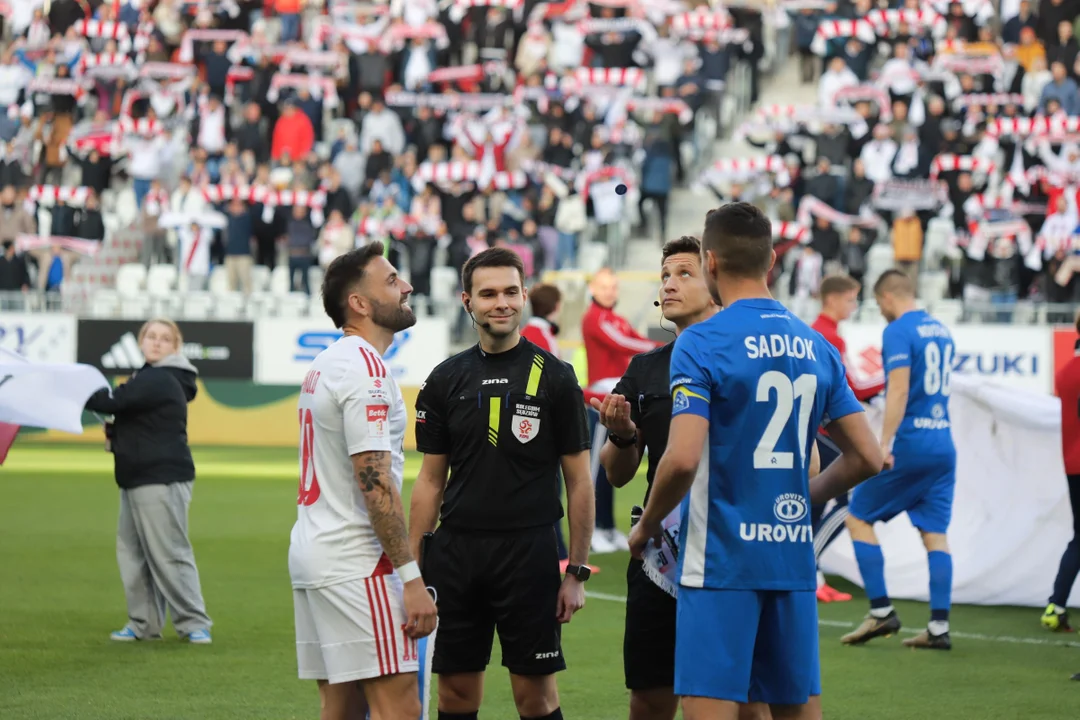 Kibice na meczu ŁKS Łódź i Ruch Chorzów