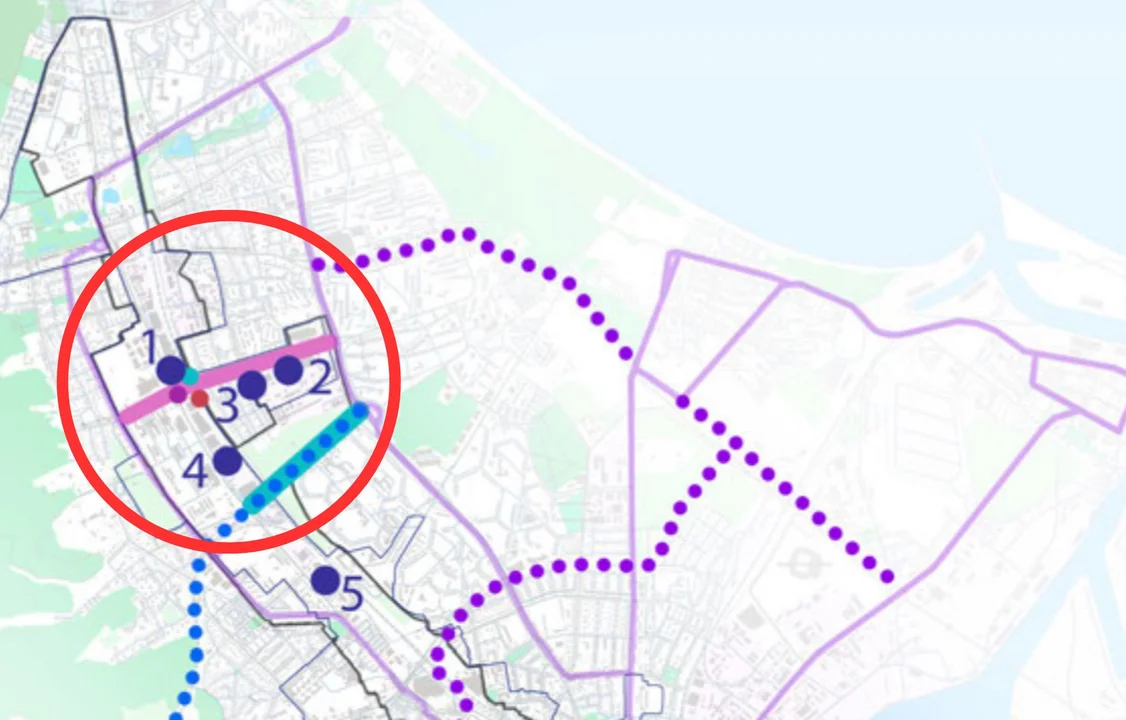 Potencjalny przebieg nowej lini tramwajowej w Gdańsku