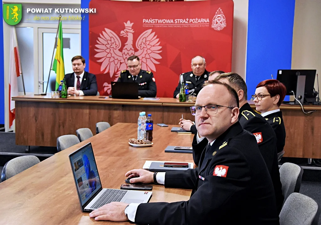Starosta Daniel Kowalik wziął udział w naradzie rocznej KP PSP w Kutnie i OSP z powiatu kutnowskiego