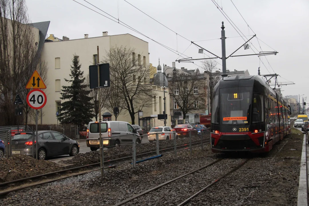 Powrót tramwajów MPK Łódź na skrzyżowanie Zachodnia/Legionów w Łodzi