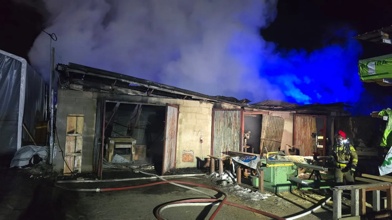 pożar tartaku Piotrków