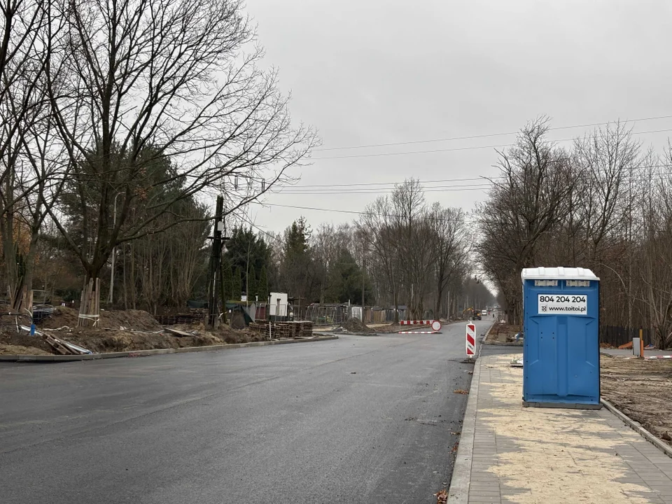 Przebudowa ulicy Szczecińskiej w Łodzi - stan na 3 grudnia 2024 r.